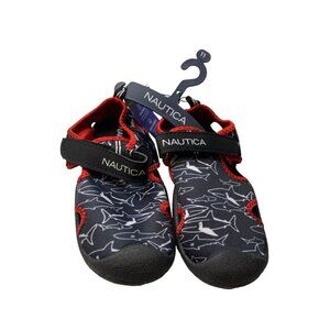 Size 11 Nautica Kids Kettle Gulf New Sport Water Sandal Black Shark Outline KA20
